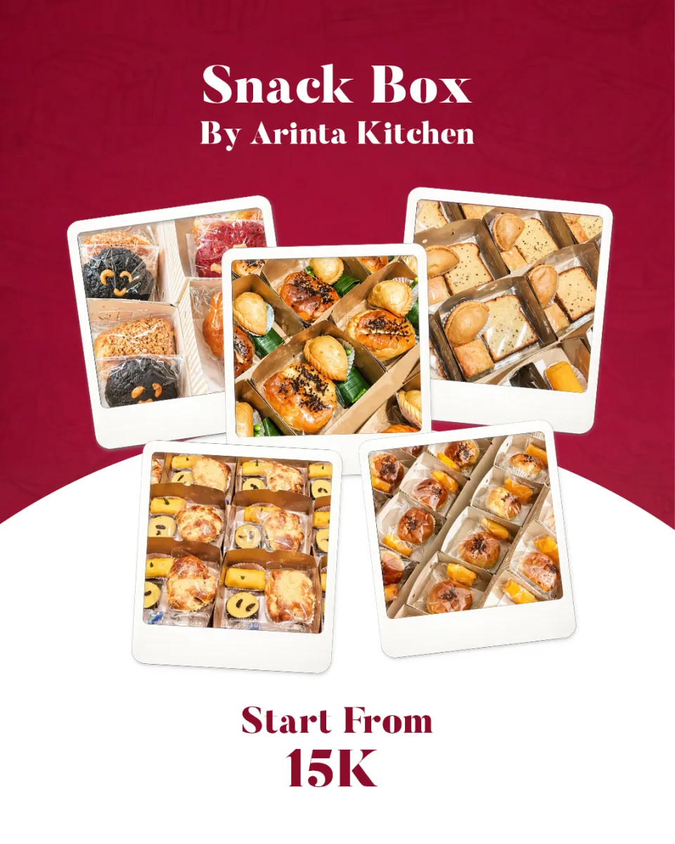 Postingan ‘Snack Box by Arinta Kitchen’ dengan lima pilihan box snack