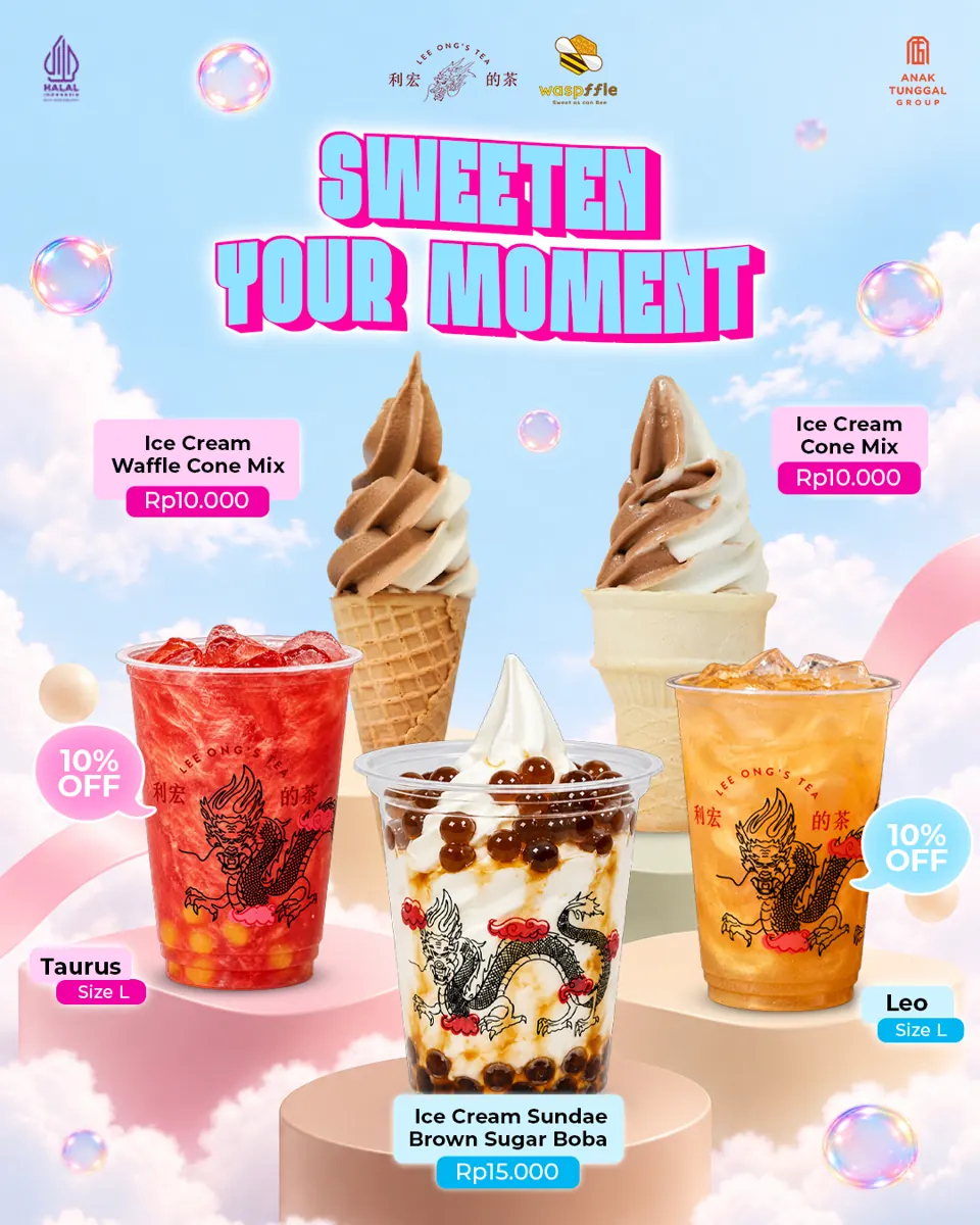 Karya kampanye produk Lee Ong’s Tea dan Waspffle
