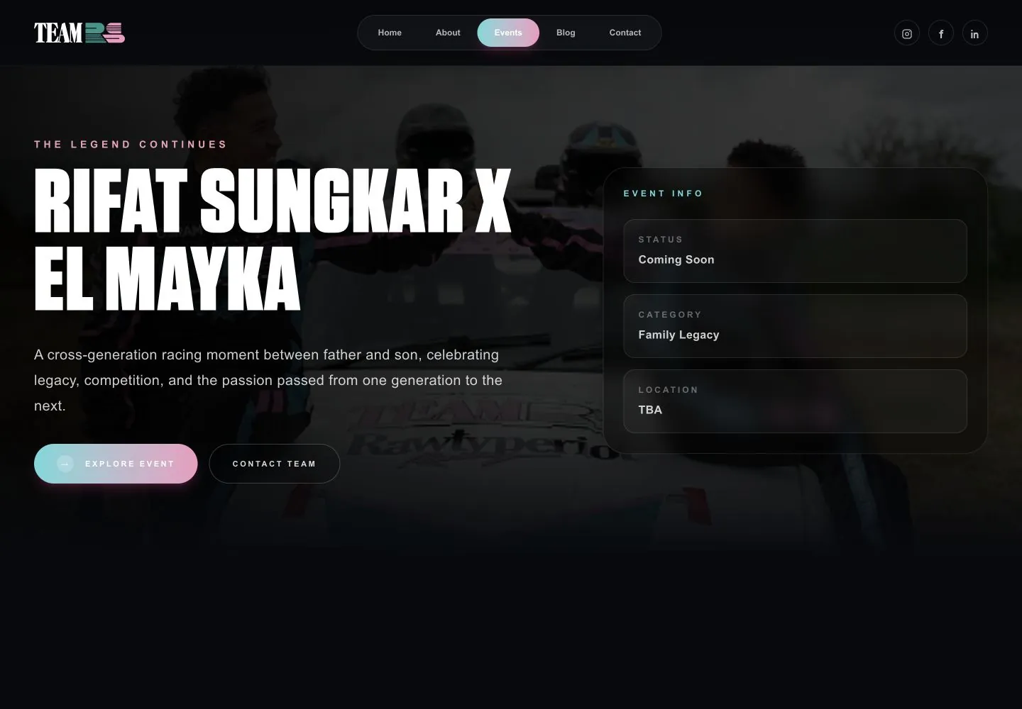Inside RS event detail page