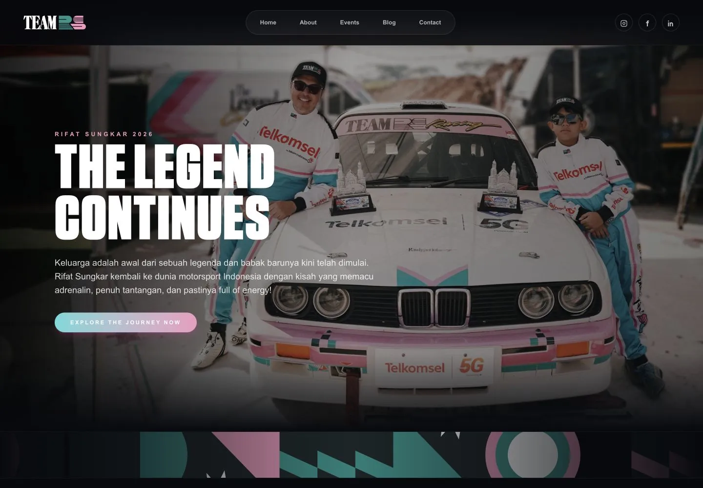Inside RS homepage hero on desktop