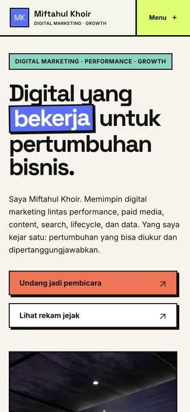 Miftahulk mobile homepage