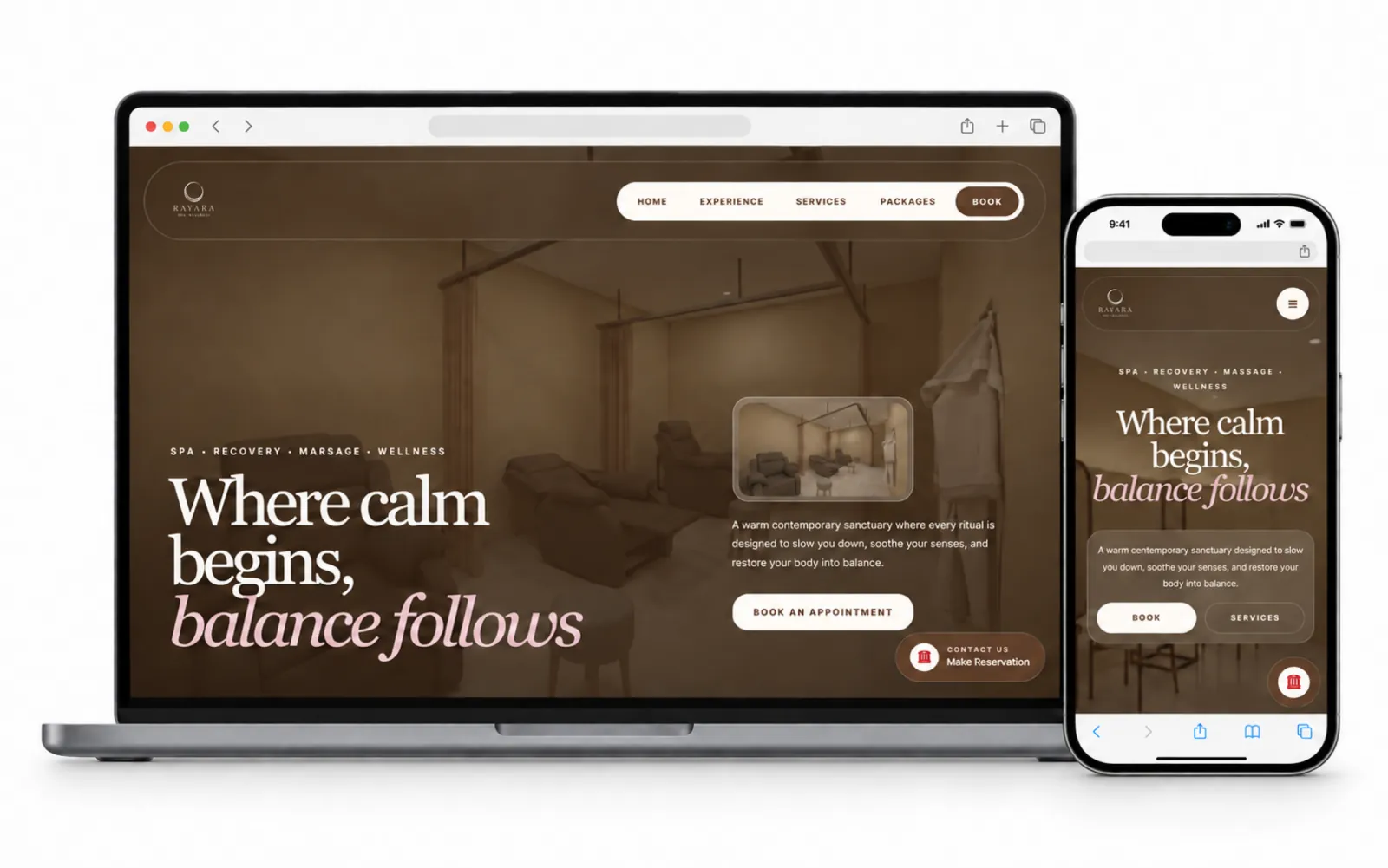 Rayara Spa & Wellness digital ecosystem presentation